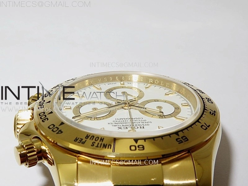 Daytona 126508 Gain WeightYG QF 1:1 Best Edition White Dial Sticks Markers on YG Bracelet SH4131 V6