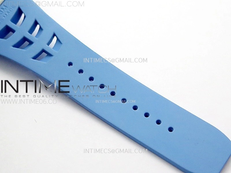 RM035-03 White Carbon Blue Crown Z Factory Skeleton Dial on Blue Rubber Strap Asian Skeleton movement