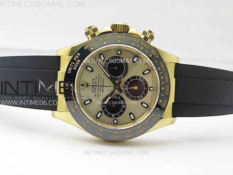 Daytona 116518 QF 1:1 Best Edition YG Dial Black Subdial on Oysterflex Strap SH4130 V3