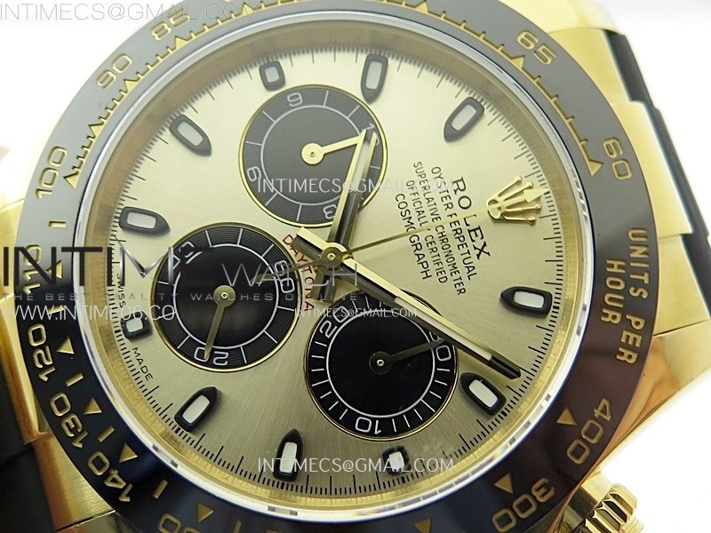 Daytona 116518 QF 1:1 Best Edition YG Dial Black Subdial on Oysterflex Strap SH4130 V3