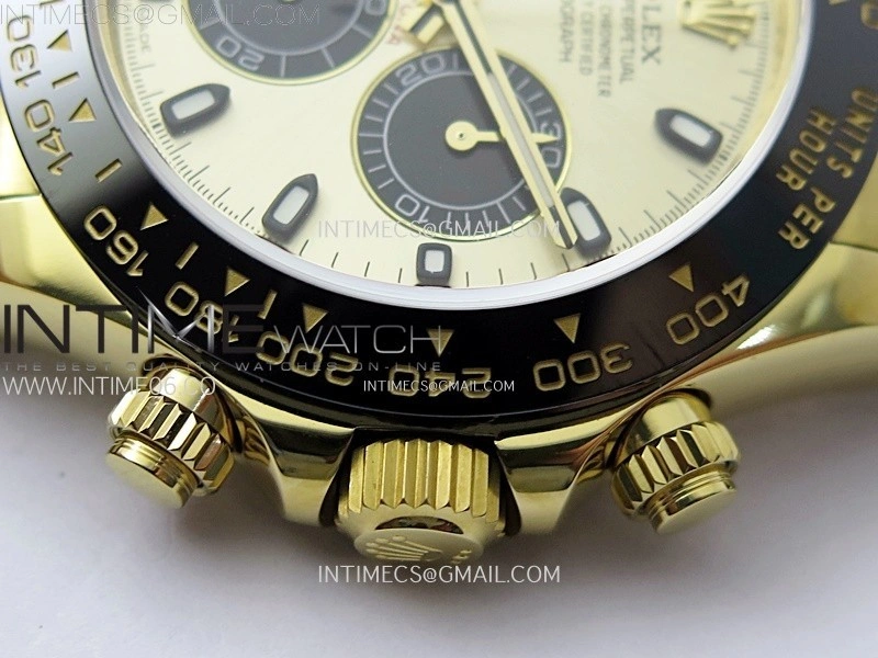 Daytona 116518 QF 1:1 Best Edition YG Dial Black Subdial on Oysterflex Strap SH4130 V3