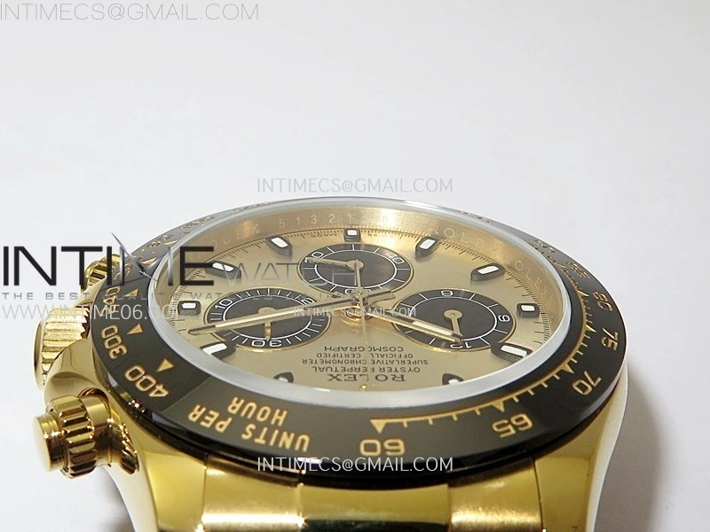 Daytona 116518 QF 1:1 Best Edition YG Dial Black Subdial on Oysterflex Strap SH4130 V3