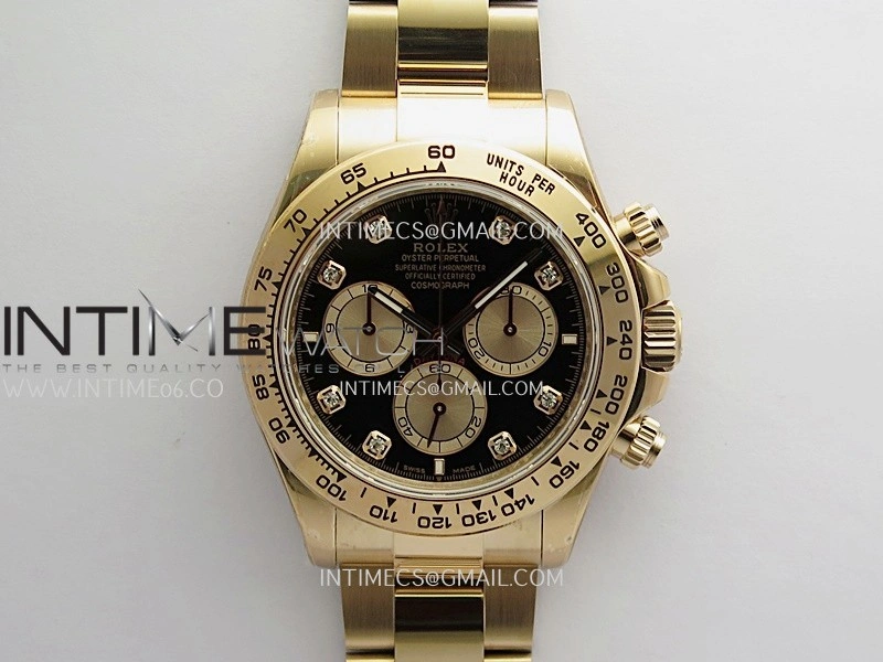 Daytona 126505 RG UFO 1:1 Best Edition Black Dial RG Subdial On Oyster Bracelet UF4131