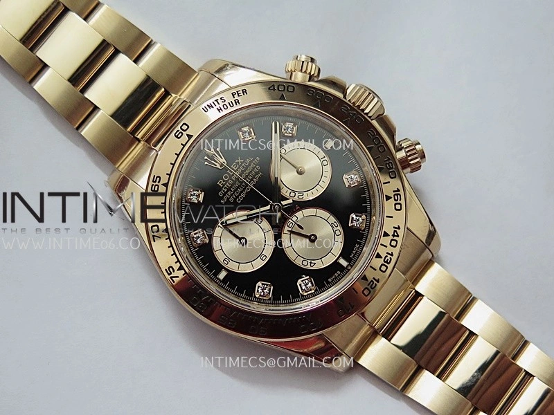 Daytona 126505 RG UFO 1:1 Best Edition Black Dial RG Subdial On Oyster Bracelet UF4131