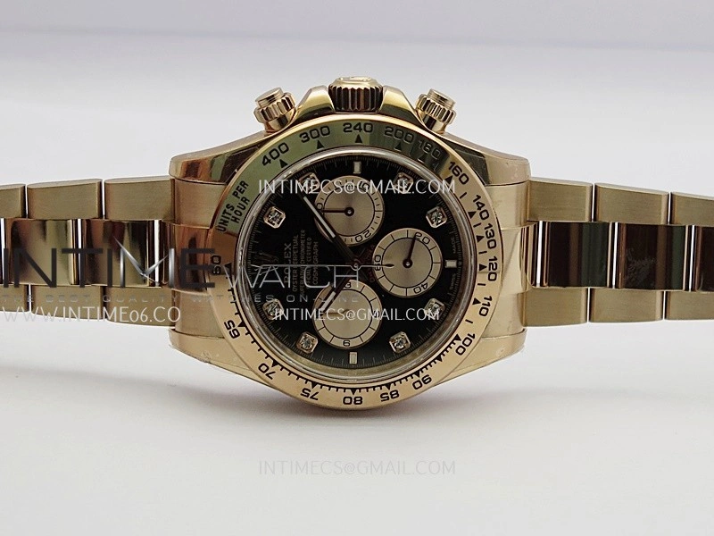 Daytona 126505 RG UFO 1:1 Best Edition Black Dial RG Subdial On Oyster Bracelet UF4131
