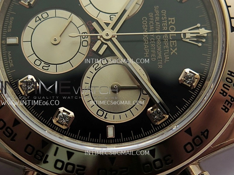Daytona 126505 RG UFO 1:1 Best Edition Black Dial RG Subdial On Oyster Bracelet UF4131
