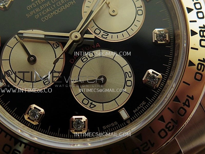 Daytona 126505 RG UFO 1:1 Best Edition Black Dial RG Subdial On Oyster Bracelet UF4131