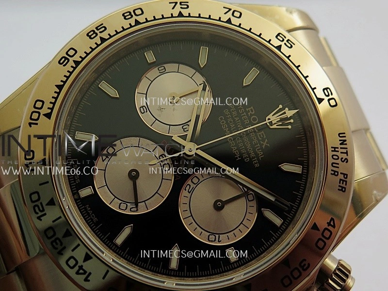 Daytona 126505 RG UFO 1:1 Best Edition Black Dial RG Subdial On Oyster Bracelet UF4131