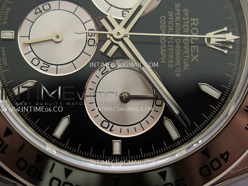 Daytona 126505 RG UFO 1:1 Best Edition Black Dial RG Subdial On Oyster Bracelet UF4131