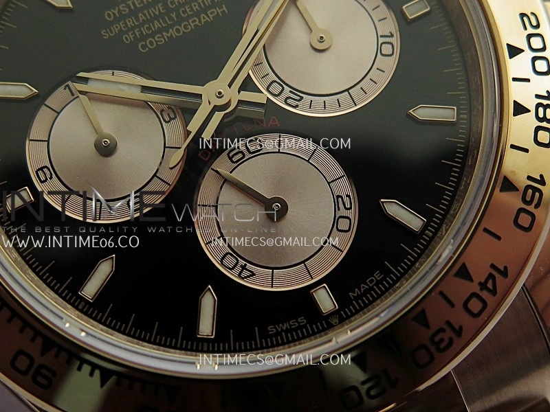 Daytona 126505 RG UFO 1:1 Best Edition Black Dial RG Subdial On Oyster Bracelet UF4131