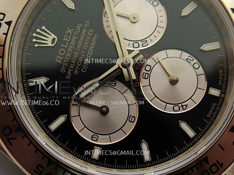 Daytona 126505 RG UFO 1:1 Best Edition Black Dial RG Subdial On Oyster Bracelet UF4131