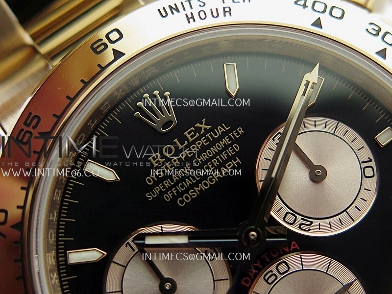 Daytona 126505 RG UFO 1:1 Best Edition Black Dial RG Subdial On Oyster Bracelet UF4131