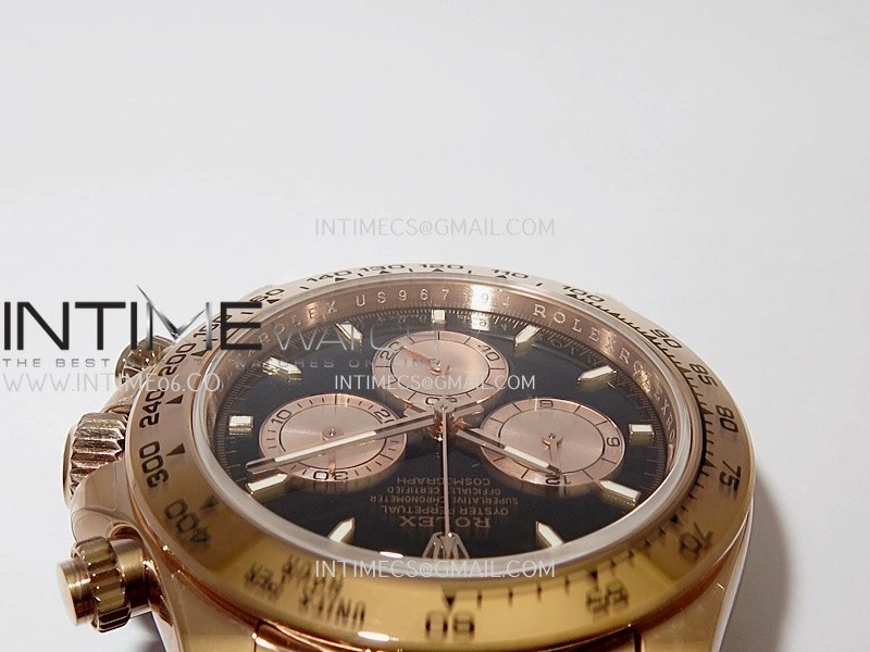 Daytona 126505 RG UFO 1:1 Best Edition Black Dial RG Subdial On Oyster Bracelet UF4131