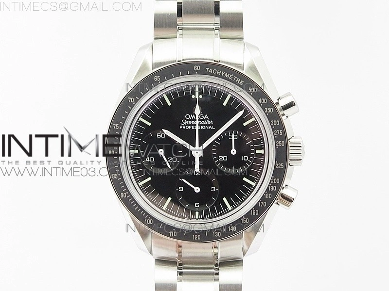 Speedmaster Professional SS OMF Best Edition Black Dial on SS Bracelet Manual Winding Chrono Movement