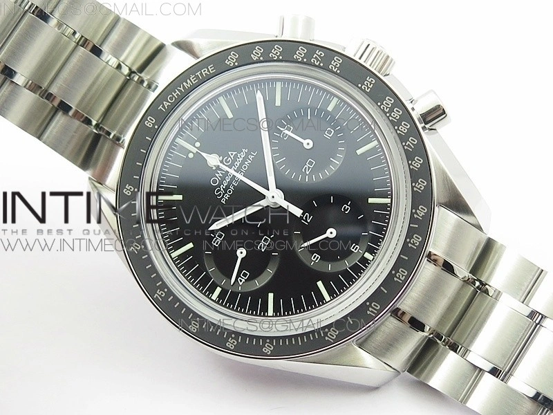 Speedmaster Professional SS OMF Best Edition Black Dial on SS Bracelet Manual Winding Chrono Movement