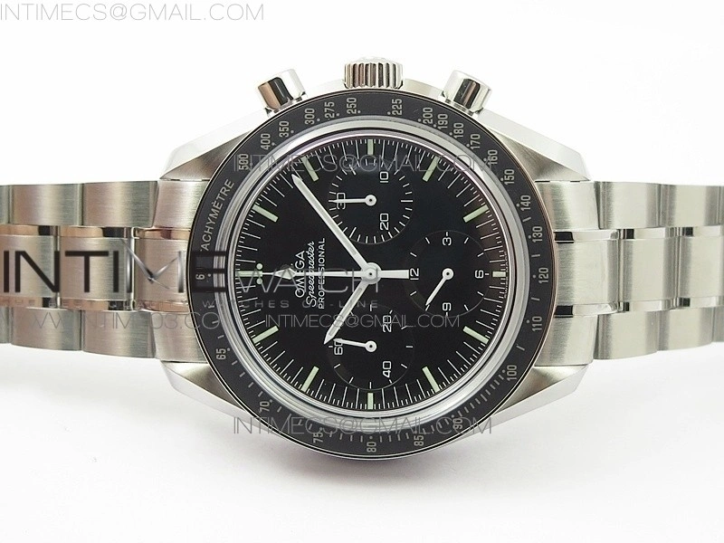 Speedmaster Professional SS OMF Best Edition Black Dial on SS Bracelet Manual Winding Chrono Movement