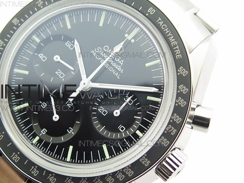 Speedmaster Professional SS OMF Best Edition Black Dial on SS Bracelet Manual Winding Chrono Movement