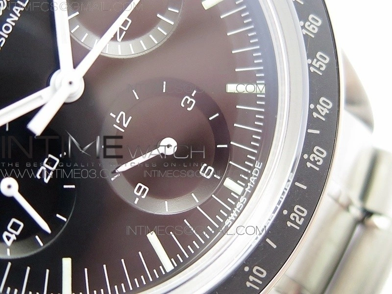 Speedmaster Professional SS OMF Best Edition Black Dial on SS Bracelet Manual Winding Chrono Movement