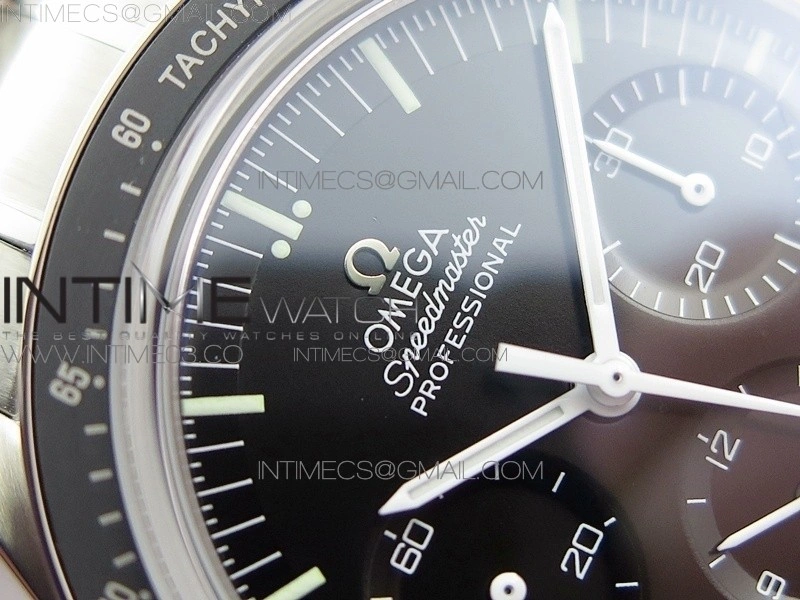 Speedmaster Professional SS OMF Best Edition Black Dial on SS Bracelet Manual Winding Chrono Movement
