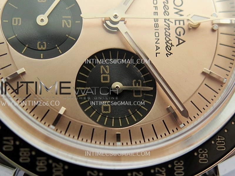 Speedmaster Professional SS RG N1F Best Edition RG Dial Black Subdial On Black Rubber Strap Asian 3861