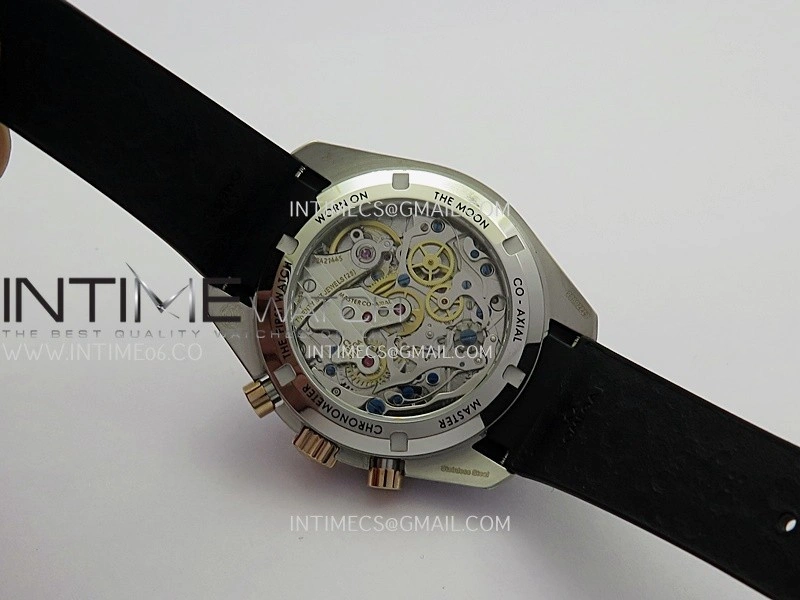 Speedmaster Professional SS RG N1F Best Edition RG Dial Black Subdial On Black Rubber Strap Asian 3861