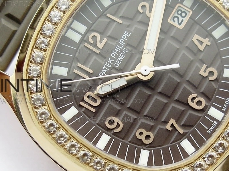 Aquanaut 5067A RG PPF 1:1 Best Edition Brown Textured Dial on Brown Rubber Strap AE23