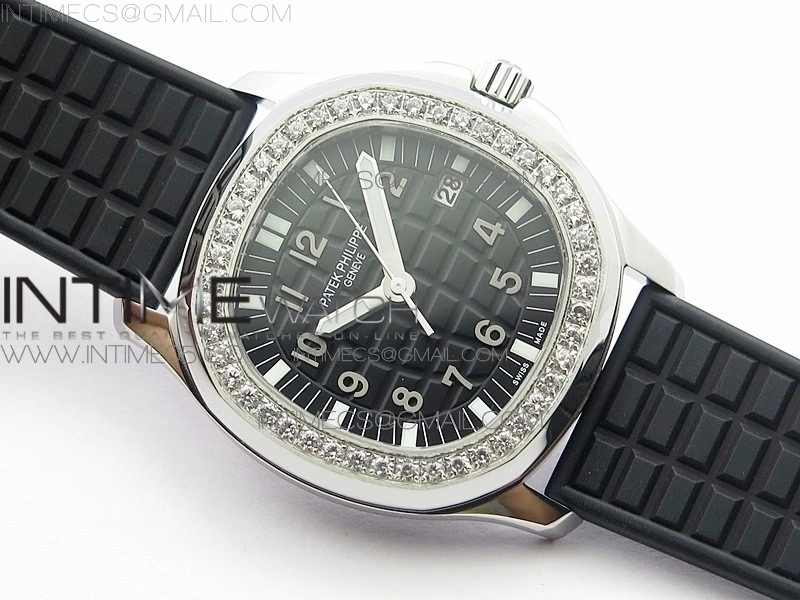 Aquanaut 5067A SS PPF 1:1 Best Edition Black Textured Dial on Black Rubber Strap AE23