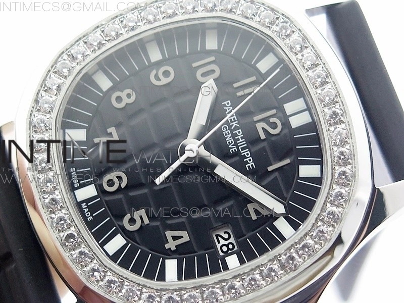 Aquanaut 5067A SS PPF 1:1 Best Edition Black Textured Dial on Black Rubber Strap AE23