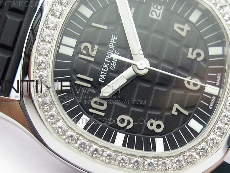 Aquanaut 5067A SS PPF 1:1 Best Edition Black Textured Dial on Black Rubber Strap AE23