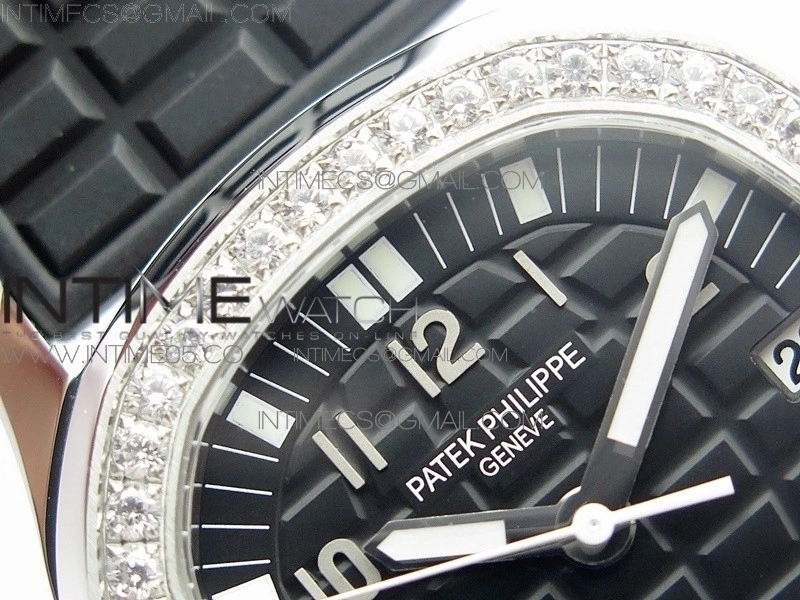 Aquanaut 5067A SS PPF 1:1 Best Edition Black Textured Dial on Black Rubber Strap AE23