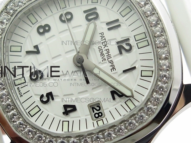 Aquanaut 5067A SS PPF 1:1 Best Edition White Textured Dial on White Rubber Strap AE23