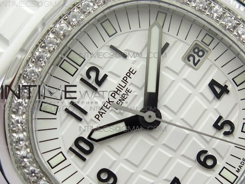 Aquanaut 5067A SS PPF 1:1 Best Edition White Textured Dial on White Rubber Strap AE23