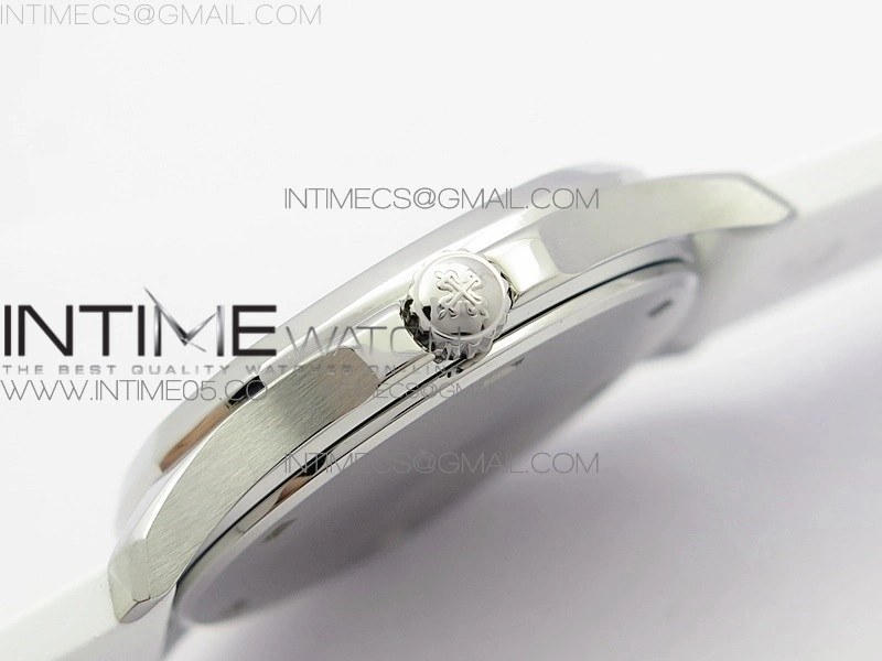 Aquanaut 5067A SS PPF 1:1 Best Edition White Textured Dial on White Rubber Strap AE23