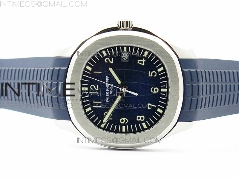 Aquanaut Jumbo 5168G 42mm SS ZF 1:1 Best Edition Blue Dial on Blue Rubber Strap 324CS