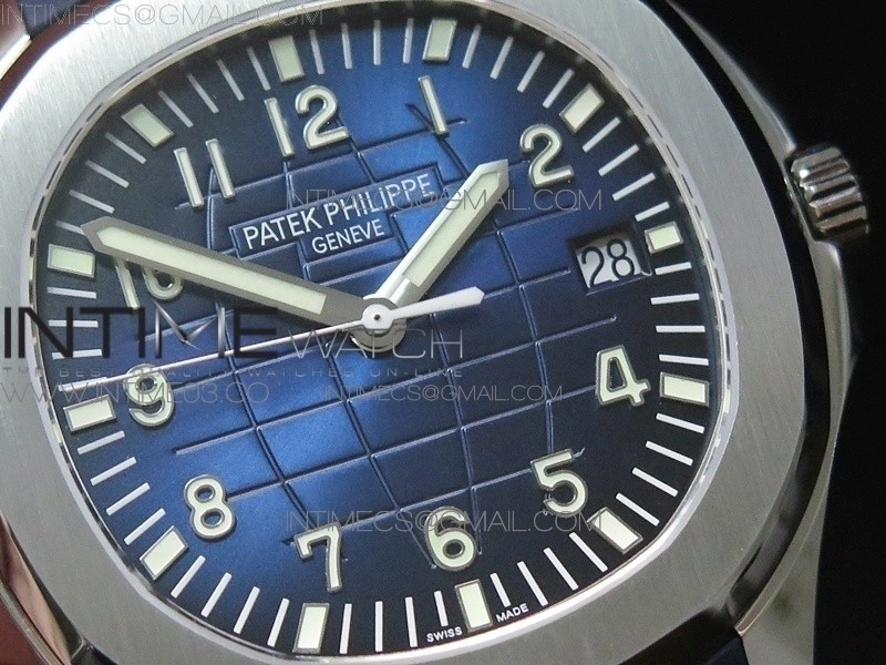 Aquanaut Jumbo 5168G 42mm SS ZF 1:1 Best Edition Blue Dial on Blue Rubber Strap 324CS