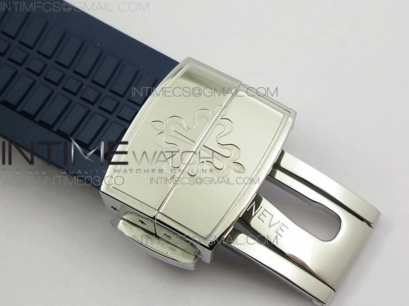Aquanaut Jumbo 5168G 42mm SS ZF 1:1 Best Edition Blue Dial on Blue Rubber Strap 324CS