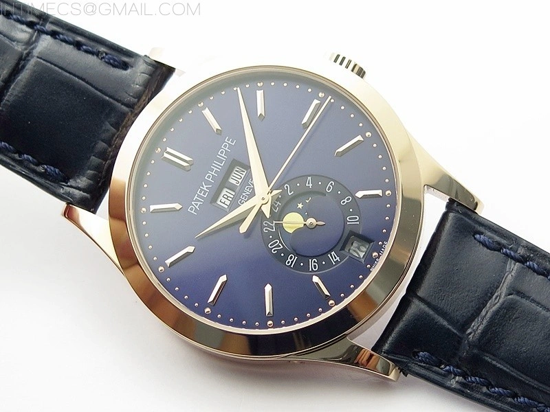 Annual Calendar Complications 5396 RG GRF Best Edition Blue dial on Blue leather strap A324