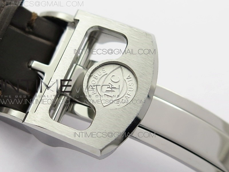 Portuguese Real PR Real Annual Calendar IW5034 V9F Best Edition White dial RG Markers On Brown Leather Strap A52610