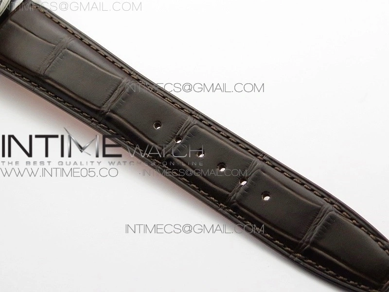 Portuguese Real PR Real Annual Calendar IW5034 V9F Best Edition White dial RG Markers On Brown Leather Strap A52610