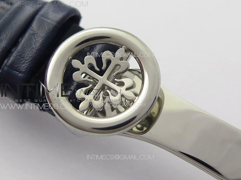 Annual Calendar Moonphase 5396 SS PPF 1:1 Best Edition White Dial on Blue Leather Strap A324