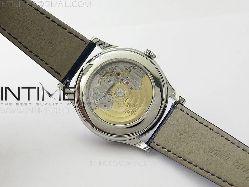Annual Calendar Moonphase 5396 SS PPF 1:1 Best Edition White Dial on Blue Leather Strap A324