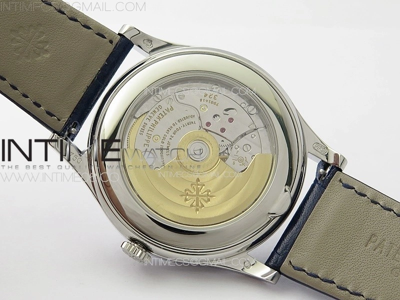 Annual Calendar Moonphase 5396 SS PPF 1:1 Best Edition White Dial on Blue Leather Strap A324