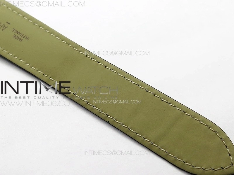 Ballon Bleu 42mm Diamonds Bezel SS 3KF 1:1 Best Edition White Texture Dial on Black Leather Strap A2824