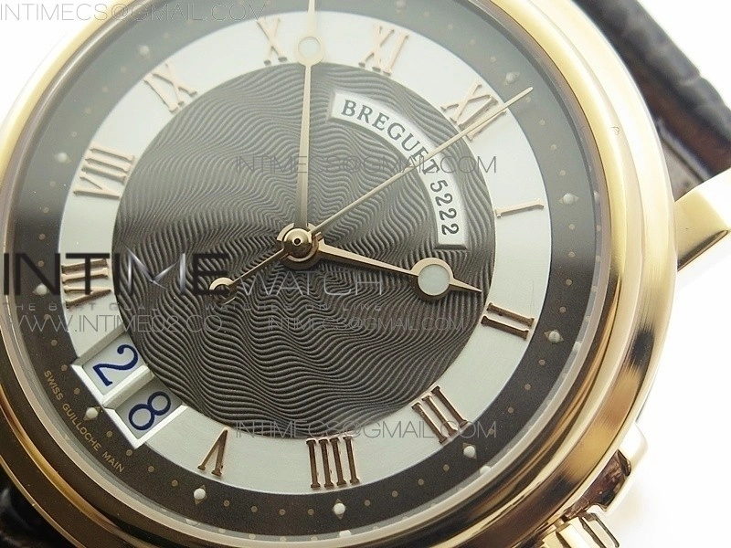 Marine 5222 RG HGF 1:1 Best Edition White Dial On black Leather Strap Asian Cal.517GG