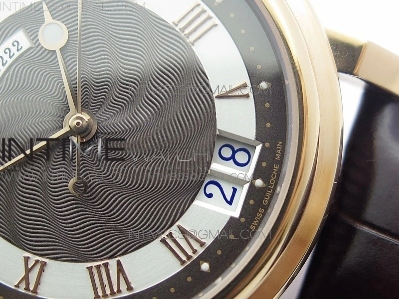 Marine 5222 RG HGF 1:1 Best Edition White Dial On black Leather Strap Asian Cal.517GG