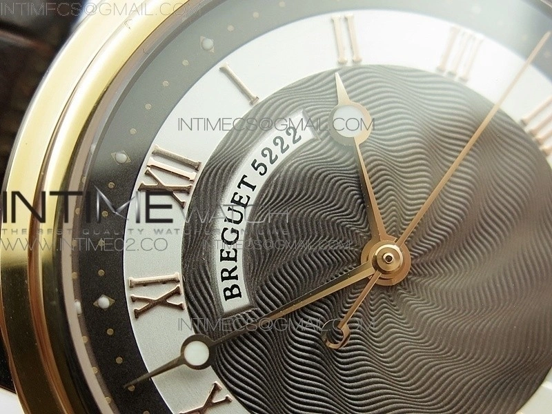 Marine 5222 RG HGF 1:1 Best Edition White Dial On black Leather Strap Asian Cal.517GG