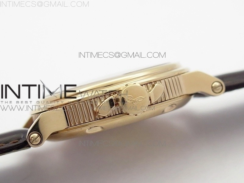 Marine 5222 RG HGF 1:1 Best Edition White Dial On black Leather Strap Asian Cal.517GG