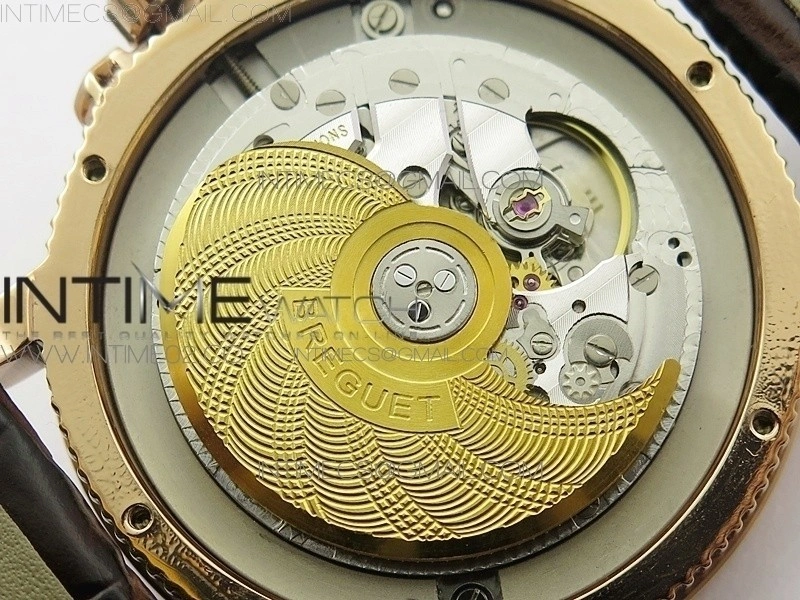 Marine 5222 RG HGF 1:1 Best Edition White Dial On black Leather Strap Asian Cal.517GG