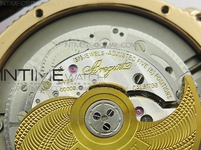 Marine 5222 RG HGF 1:1 Best Edition White Dial On black Leather Strap Asian Cal.517GG