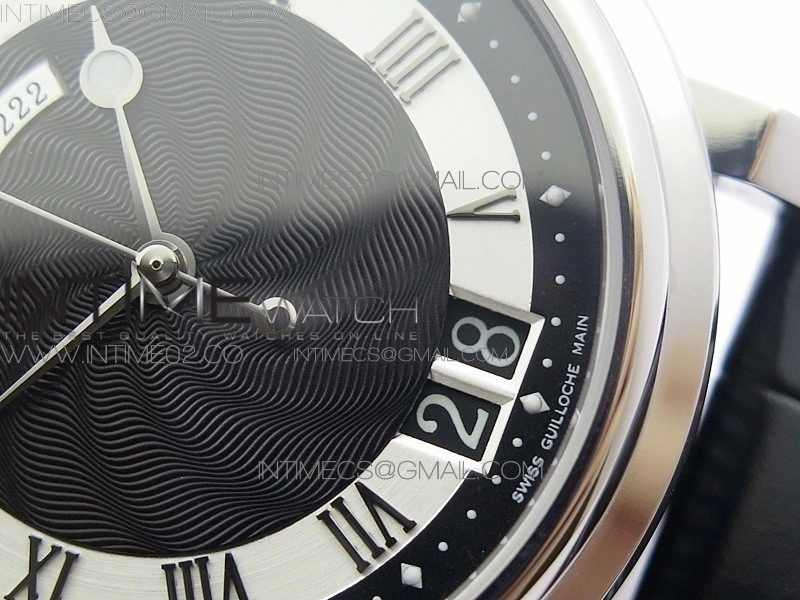Marine 5222 SS HGF 1:1 Best Edition Black Dial On black Leather Strap Asian Cal.517GG